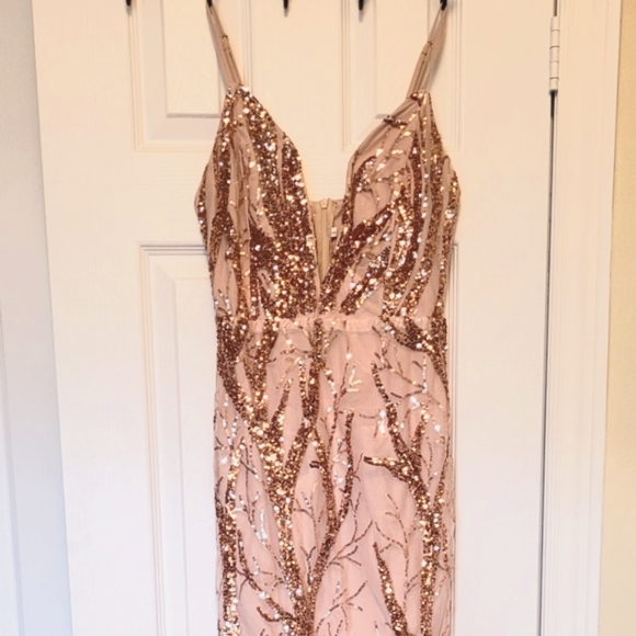 Pink Sequin Dress - Picture 2 of 9
